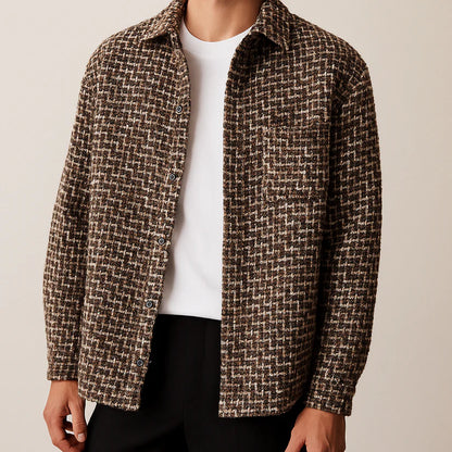 TAILORED HOUNDSTOOTH SHACKET