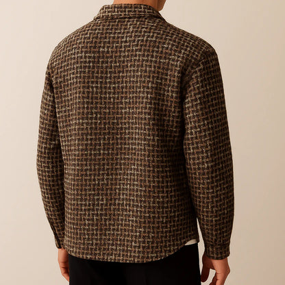 TAILORED HOUNDSTOOTH SHACKET