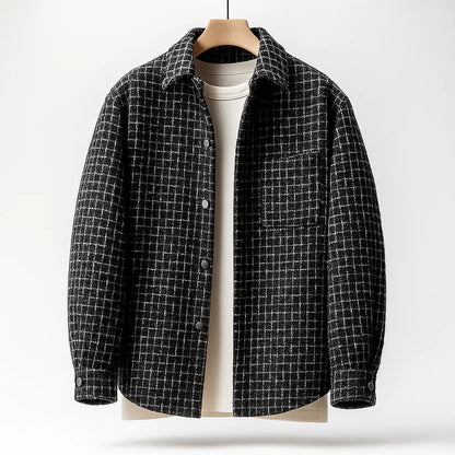 TAILORED HOUNDSTOOTH SHACKET