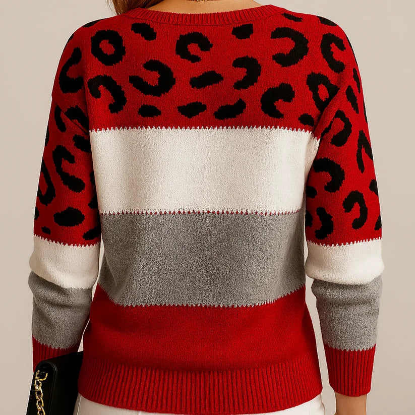 VELORA LEOPARD LUXE SWEATER