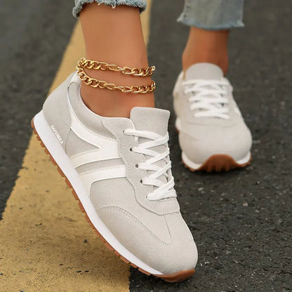 Women’s Fashion Sneakers – Contrast Color, All-Season Comfor
