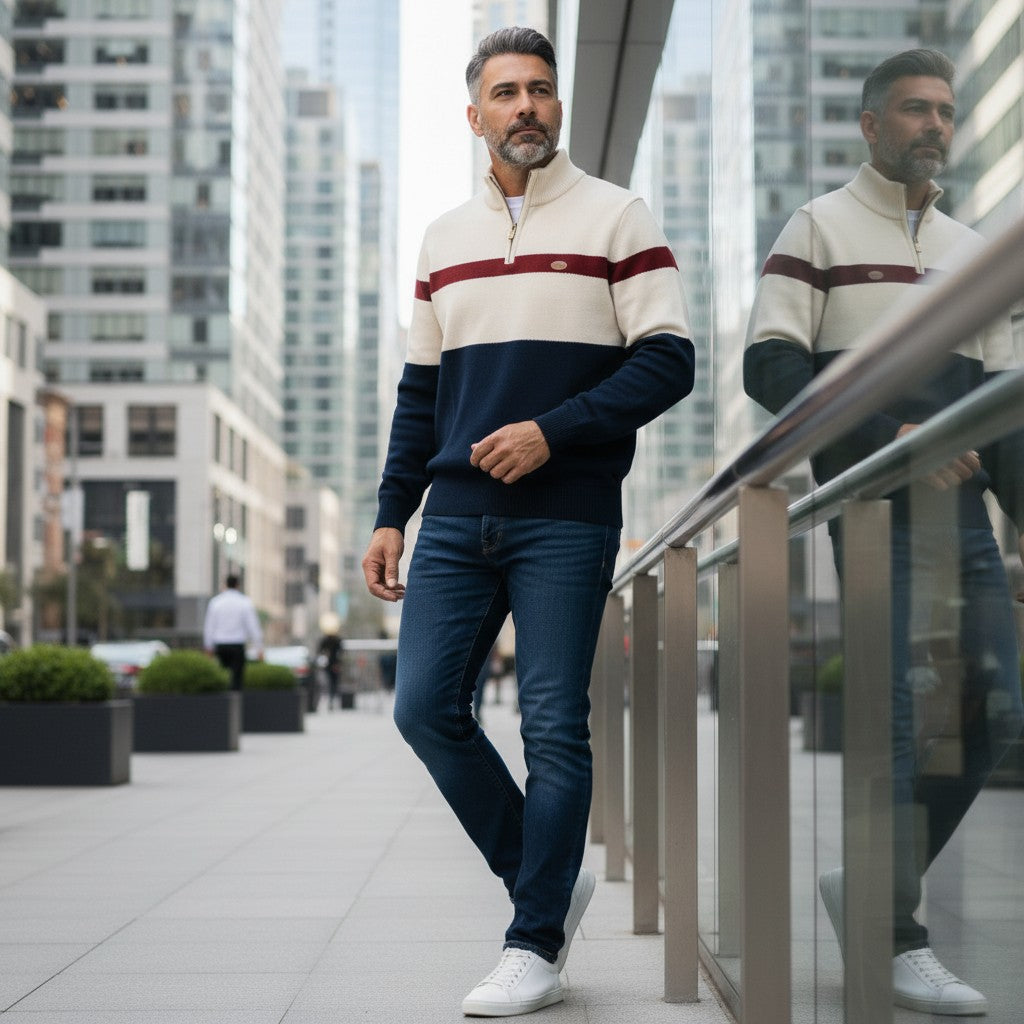 Elston Heritage Quarter Zip – Timeless Comfort & Style